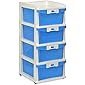 Nilkamal LivShine Chester 24 Series 4 Drawer Cabinet (Blue)