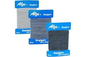 TRIMZ Darning Wool Bundle Monochrome (Light Grey, Mid Grey, Dark Grey)