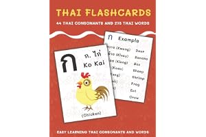 Thai Flashcards: 44 Thai Consonants and 275 Thai Words