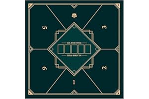 LaiEr 60/80 / 100/120 / 140cm carrés Tapis de Poker Texas Hold'em Poker Tapis en Caoutchouc Table Pliable Portable Poker Table Layout Jeux de Poker Blackjack Casino