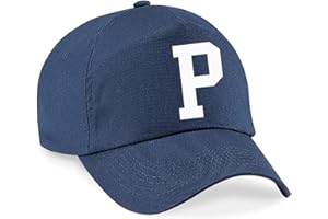 4sold Niños Azul Marino Algodón A-Z Summer Sun Hat Niños Escuela Niños Niños Gorras Sombrero Deporte Niño Niña Béisbol Ajustable Protección UV del Sol