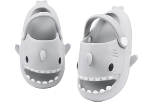 LAKIGE Kids Shark Sliders Summer Clogs Slides Sandals for Boys Girls Non-Slip Beach Pool Shower and Bathing Slippers