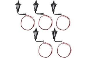 EMSea 5pcs Ferrovia 1:150 Lanterna Esterna Luci Della Parete Track N Ferroviario Parco Led Lamppost Lampioni 3V Giardino Miniatura Lanscape