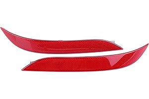 Akozon Reflector de Parachoques Trasero, Izquierdo Y Derecho, Lámpara de Luz, Reflector Embellecedor de Parachoques Trasero, Luces 63146915039 63146915040 para 5 Series E60