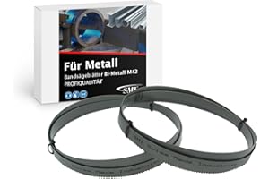 SMI SWISS MADE INDUSTRIES GMBH SMI - Juego de 2 cintas de sierra bimetálicas M42, dimensiones 1140 x 13 x 0,65 mm, 14 ZpZ, para Güde MBS 105 V, Scheppach MBS 1200, Parkside PMB 1100 B2, hoja de sierra de cinta