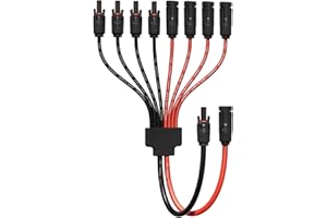 enernova Solarkabel Y-Verteiler, 4mm²-6mm² Solar-Anschlusskabel, IP68 Wasserdicht Solarkabel Verlängerung, 30A DC1500V, Solar-Panel-Steckverbinder Verlängerungskabel