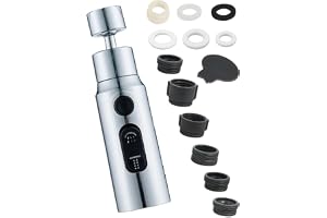 LightBeacon Luftare Kran Kökshandfat, mixer köksblandare 360°, luftare kranar 3 lägen, multifunktionell roterande handfatsdusch för kök, badrum