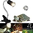 ELECDON UVA/UVB Tortoise Heat Lamp, 50W Clamp-on Reptile Heat Bulb, 360° Adjustable Aquarium Heating Light, E27 Clamp-on Pet Heating Emitter for Reptiles/Amphibians/Lizards/Turtle/Snakes