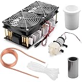 HUIOP 2500W Max 50A ZVS Circuito Stampato per Riscaldamento a induzione ad Alta frequenza + Bobina + crogiolo + Pompa