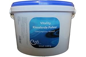 Vitality Kieselerde Pulver - Pferdemilben, Kaninchenställe, Geflügelställe, Stallklima, 1300 g - Barbara Seitz