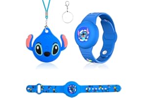 OOSHEON Custodia Protettiva Impermeabile Airtag per Bambini 2 Pezzi, Compatibile con Airtag Bracciale Bambini, Portachiavi AirTag, GPS Bambini Localizzatore, Bracciale Bambino Antismarrimento (blue)