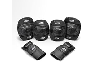 Osprey Kids' Skate Bmx Pads - Knee, Elbow and Wrist Protective Set - 6 Piece Scooter Streetsport Pad Set - Multiple Designs