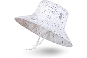 AMI&LI TOTS Ami & Li tots Fille Chapeau de Soleil Bob Réglable pour Bébé Fille Garçon Nourrisson Enfants Tout-Petit Chapeau Protection Solaire UPF 50 Unisexe