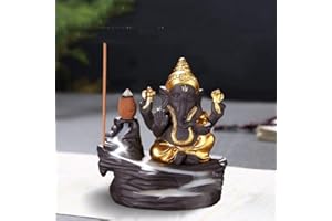 YYW Backflow Incense Burner, Ceramic Incense Holder Censer with 10PCS Backflow Incense Cones for Home Decoration