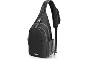 G4Free Sling Bag Backpack Anti Theft Chest Shoulder Bag Crossbody Gym Daypack with Earphone Hole for Outdoor Cycling Travel Hiking Men Women