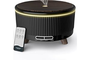 ‎JEPEERBZ Aroma Diffuser, 500mL Diffuser ätherische öle,Duftöl Diffuser，Holzmaserung schwarz