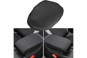 AUOVO MLING Mittelkonsole Armlehnen Abdeckung Kompatibel mit Golf 8 mk8 2023 2022 2021 2020 Armlehnenbezüge Schutz (Schwarz)