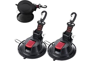 YESLUSY 2 ganci a ventosa per campeggio, extra forti, grandi ventose multifunzione con gancio di fissaggio per camper, casa, campeggio, auto, tenda