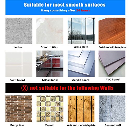 qobobo® 1St. Besenhalter selbsthaftend Werkzeughalter Befestigen ohne Bohren, rostfrei Edelstahl - 7