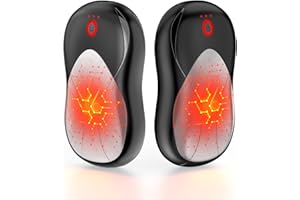 PHEJIE 2 Packs Calentador de Manos Recargable, Reutilizable Electrico Calienta Manos, Portátil de Bolsillo Calor con 3 Modos 40-55°C para Deportes al Aire Libre, Camping, Senderismo