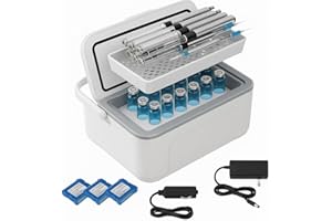 All Home Basics Inklusive 3 Batterien Insulin Kühlbox Elektrisch - Medikamenten kühlbox - insulin kühltasche reise 2-8 Intelligente Temperaturkontrolle Digitaler Bildschirm
