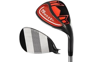 MAZEL Cale de lob de golf 70 degrés 89 cm droitier, coin de sable de visage fraisé CNC, cale picthing