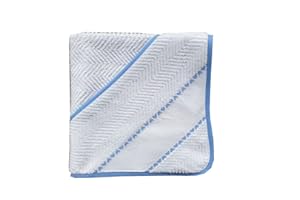 OM DOLCE CASA Accappatoio Asciugamano Neonato Triangolo con Inserto Tela Aida per Ricamo a Punto Croce Prodotto Italiano