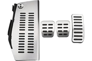 TRAFA Cubierta De Pedal De Coche para Seat Ibiza 6k 6L 6J Cordoba Leon Toledo 1M 1995-2004,Acero Inoxidable Coche Freno De Gas del Embrague del Antideslizante Pedal Styling Accessories, MT with Rest