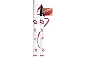‎ERINDE Erinde Wasserfester Lipliner Matte, Waterproof Lip Marker, Long Lasting Lip Pencil, Highly Permanented Lippenkonturenstifte, Natürlicher Smooth Lippenstift #02
