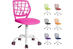 Beltom® Sedia ergonomica da scrivania cameretta computer casa studio ufficio studenti adolescenti, ideale per bambini. Regolabile in altezza e girevole a 360° - Rosa