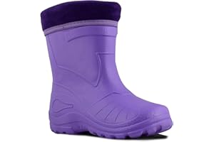 KOLMA AG Kolma Ultra Light EVA Kids Girls Wellington Boots Rainy Snow Wellies Red Very Warm Liners