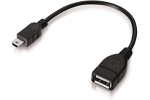 adaptare 41008B USB-OTG Adapter-Kabel Mini-USB-Stecker USB-Buchse Typ A für Autoradio, Navi
