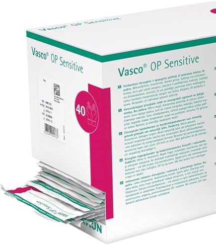 Sterile OP-Handschuhe Latex, Größe 6.5, Pulverfrei – 50 Paar (100 Stück) Pro Box