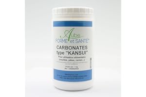 AUBE GOURMET Mélange de carbonates type Kansui en pot PEHD inviolable de 1 Kg pour ramen