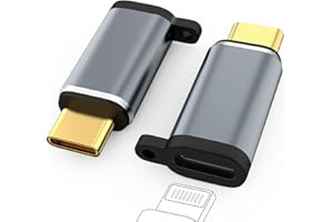 AXFEE Adapter Light-ning na USB C, 2 sztuki, gniazdo Light-ning na wtyczkę typu C, szybkie ładowanie PD 60 W i synchronizacja danych, adapter OTG, kompatybilny z telefonami z serii 15, S23, Pixel 7