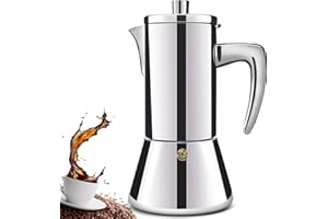 DITOSH 12 Tasse en Acier Inoxydable 304 épaissie Moka Cuisinière Expresso Cafeteras Cafetière Italienne Capable Moka Cafetière Greca Pour Maison et Camping 600ml 20oz