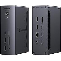 UGREEN Revodok Max 213 Dock Thunderbolt 4 40Gbps Station Accueil 13 en 1 Dual 4K 60Hz Unique 8K 30Hz Écran Extension 90W Char