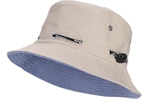 LONTG Chapeau de Pêcheur Femme Homme Chapeau de Soleil Respirant Chapeau Bob Été Anti-UV Casquette Visière Pliable Chapeau de Seau Protection de Soleil Capeline Bucket Hat pour Extérieur Voyage