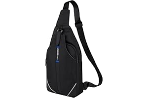 Waterfly Antivol Sac de Poitrine Homme et Femme Sac Bandoulière Sac Triangle pour Sports de Plein Air Cyclisme Escalade Camping Excursion Randonnée Voyage