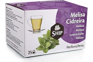 Ship - Infusión de Melisa - Caja de 25 Unidades - Efecto Relajante, Ayuda a Reducir el Estrés y el Insomnio y Alivia las Molestias Menstruales - Protege tu Sistema Digestivo - Infusiones y Tés