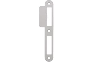 ToniTec Clog Strike Plate for Room Doors 170 x 24 mm Stainless Steel Locking Plate DIN Right Silver