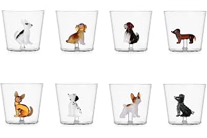 Ichendorf Milano – set med 8 tumlarglas – DOGS – Designed by Alessandra Baldereschi