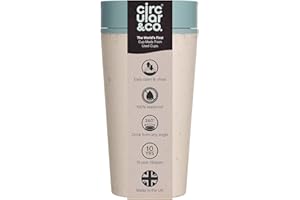 Circular and Co Leakproof Reusable Coffee Cup 12oz/340ml - The World's First Travel Mug Made from Recycled Coffee Cups, 100% Leak-Proof, Sustainable & Insulated (Cream & Faraway Blue)