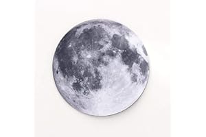 FANJIANG Mini Alfombrilla para Ratón, Tamaño 220 x 220 x 3 mm, Resistente al Agua, Base de Goma Antideslizante, para Ratón PC/Mac/Ordenador Portátil. (Luna)