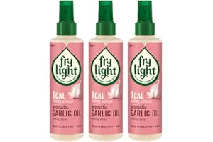 KRISP 3 x 190ml Low 1 Calorie Aromatic Garlic Oil French Cooking Spray Dressing Grill Frying Roasting