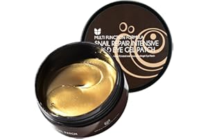 ‎MIZON [MIZON] SNAIL REPAIR GOLD EYE GEL PATCH (X60) Koreanische Hautpflege – Augenpatches mit Schneckenschleim & 24K Gold - Anti-Aging und intensive Feuchtigkeit für empfindliche Haut