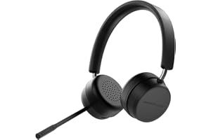 Energy Sistem Wireless Headset Office 6 Auriculares Oficina Videollamadas Teletrabajo (Tecnología Bluetooth® 5.0, HQ Voice Calls, Memory Foam Ear Pads, Quick Charge) - Negro