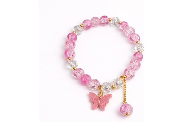 Charms with ONE String & Bead Pink