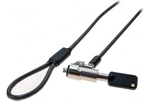 DACOMEX Générique Antivol à clé pour Ordinateur Portable Dell avec Encoche Wedge (2 mètres)
