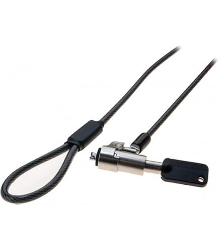 Câble Antivol Waytex 1.10m Pour PC/Tablette - Verrouillage à Clé K Slot - Sécurité Appareils Électroniques